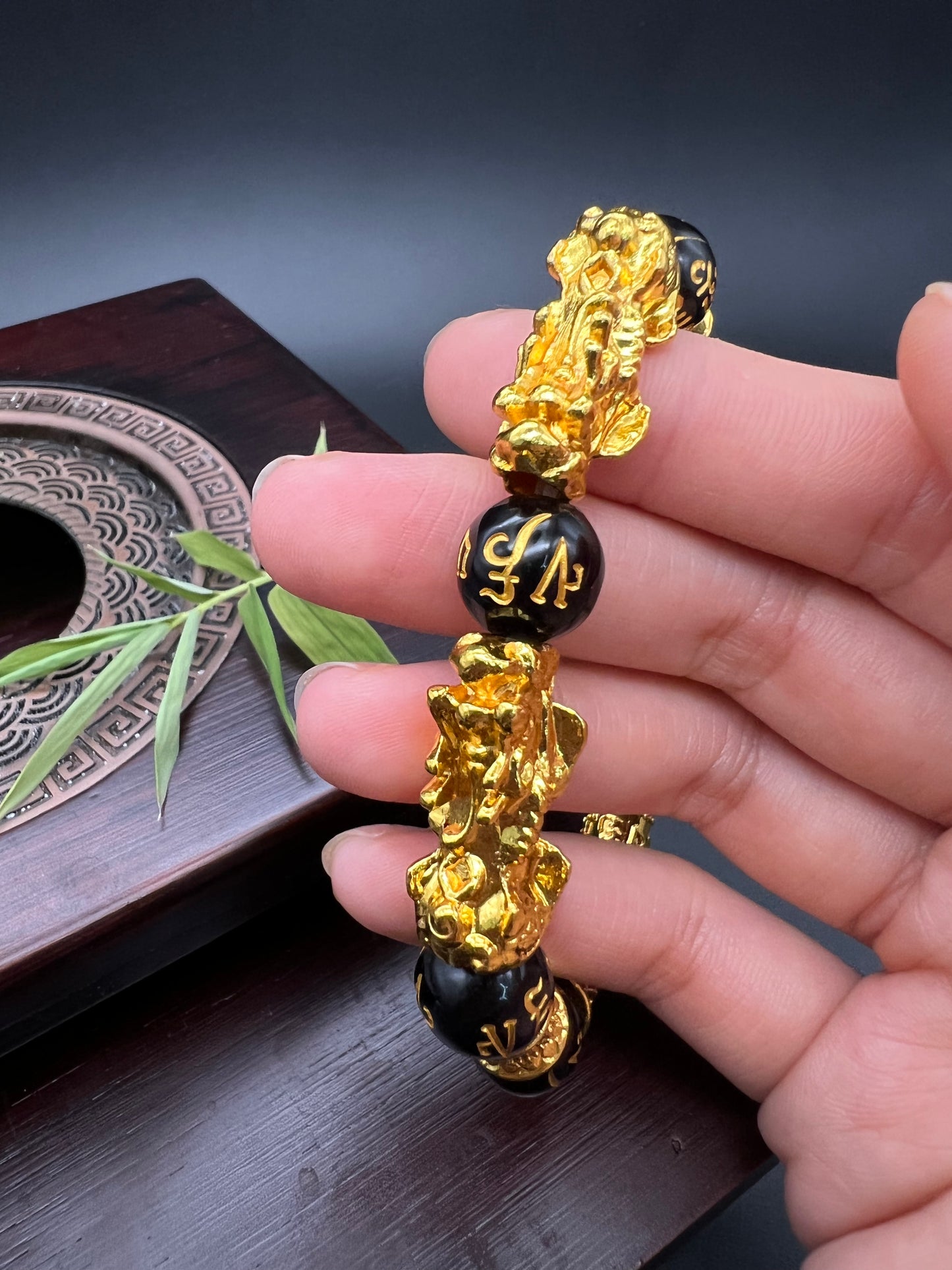 Double Pixiu Obsidian Wealth Bracelet – Buddha Stones, Double Happiness & Wealth, Suitable for Men & Women | KwangYin