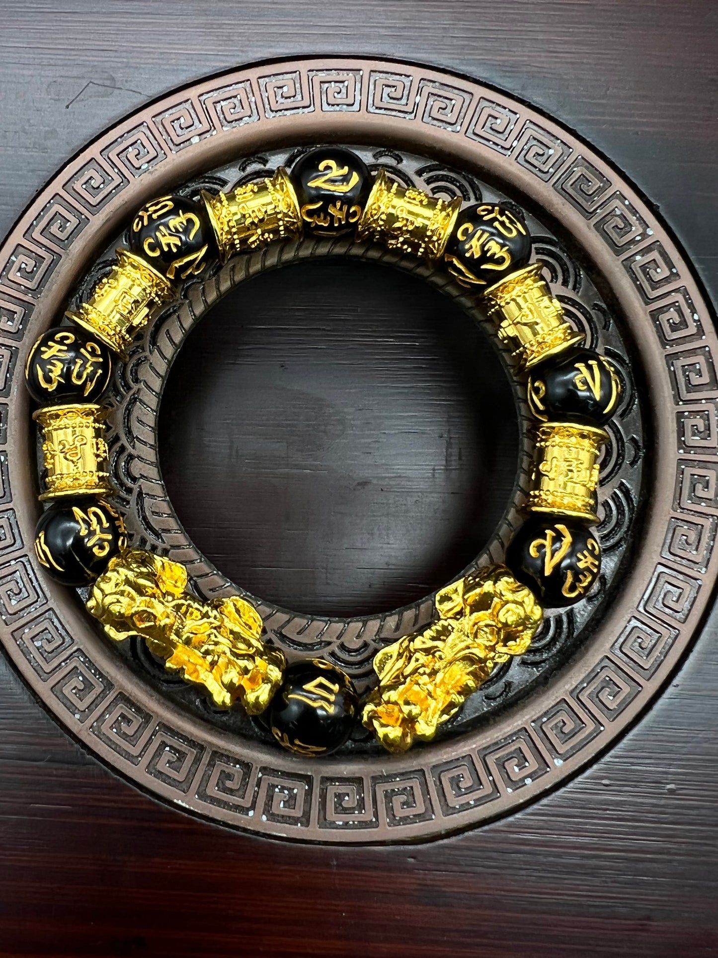 Double Pixiu Obsidian Wealth Bracelet – Buddha Stones, Double Happiness & Wealth, Suitable for Men & Women | KwangYin