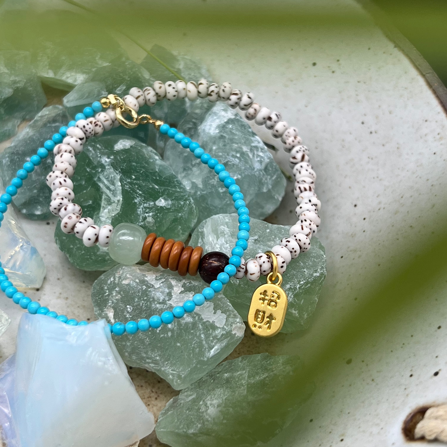 Xingyue Bodhi Bracelet Moon Ribbon Sutra – Purple Lotus Flower Beads Buddha Beads, Cool Nationalistic Hand String | KwangYin