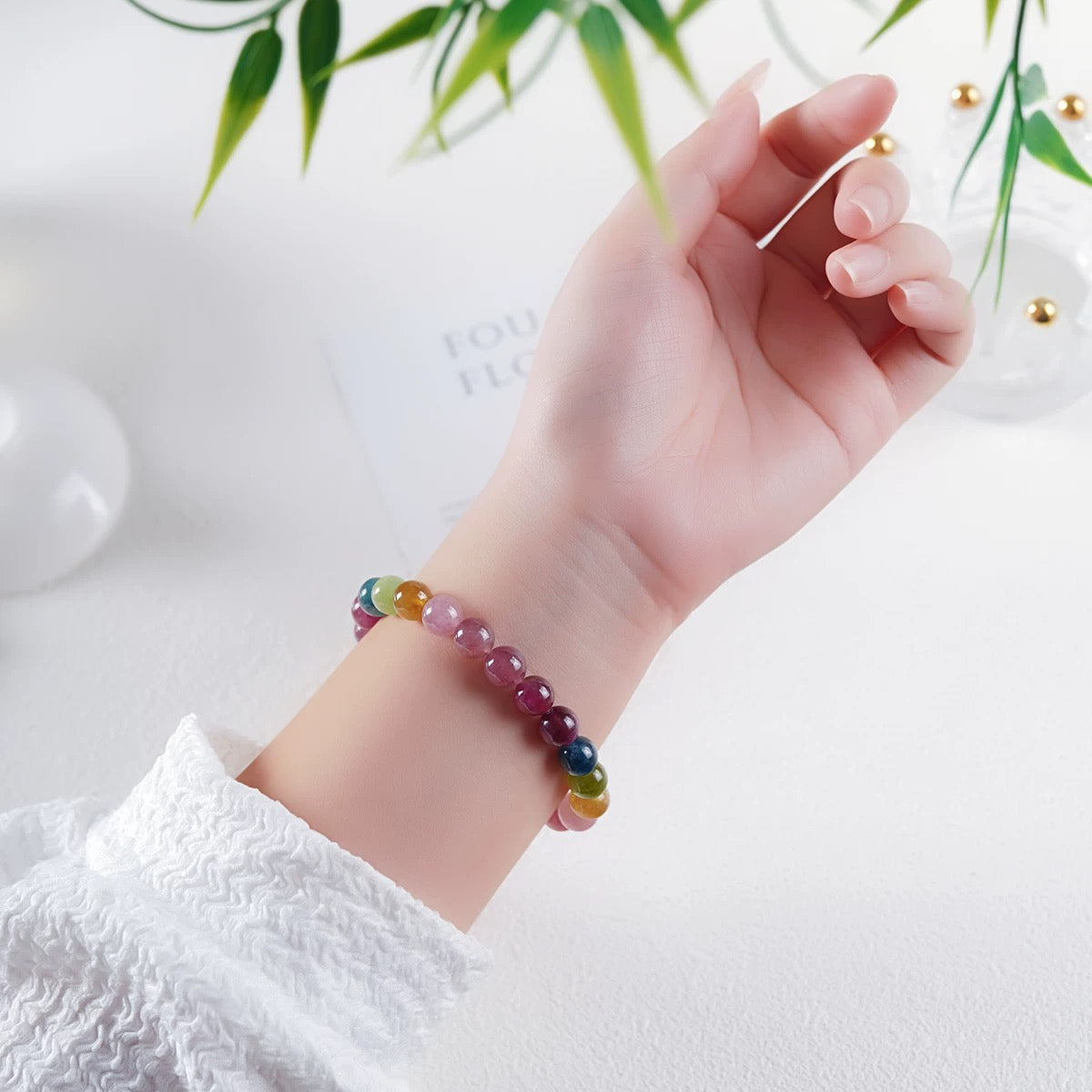 Tourmaline & Chalcedony Healing Bracelet – Balancing Energy & Emotional Jewelry for Women & Gift Lovers|KwangYin