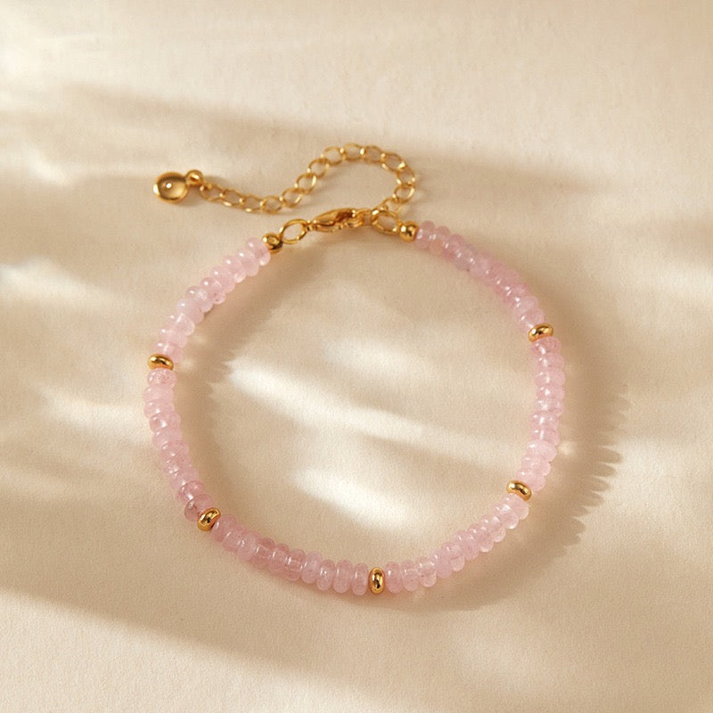 Natural Crystal Stone Colorful Mix-Gemstones Beaded Bracelet Bohemian Women's Sweet And Cute Summer Vacation Handmade Jewelry|KwangYin