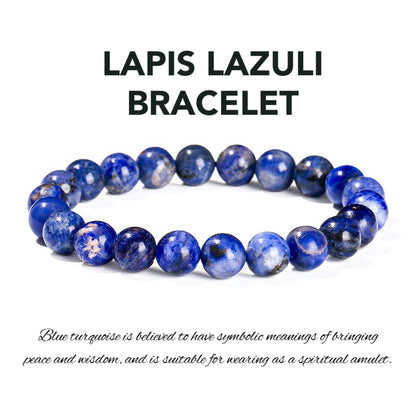 Lapis Lazuli Friendship Bracelet – Blue Quality Lapis Crystal Healing Beaded Bracelets for Kids, Men, Women, Couples | KwangYin