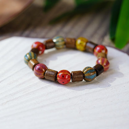 Creative Watermelon Bead Ceramic Bracelet — Fresh Fun, Summer Vibes