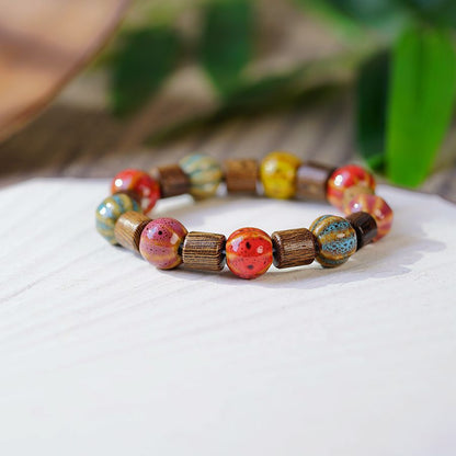 Creative Watermelon Bead Ceramic Bracelet — Fresh Fun, Summer Vibes