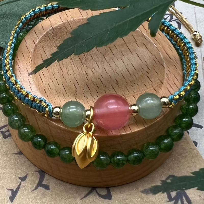 Lotus Flower Bracelet with Southern Red Agate Beads-Chic Versatile & Stylish Women'S Fashion Accessory