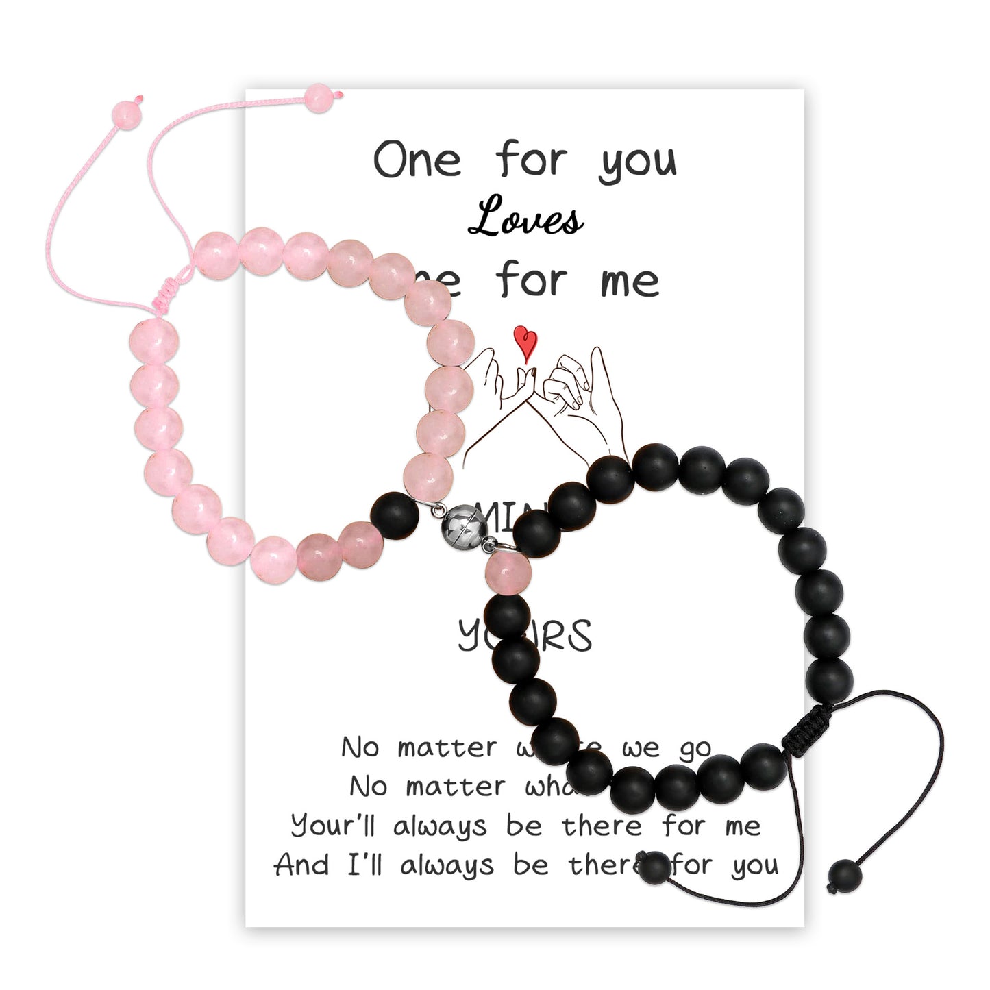 Magnet Couple Bracelets for Women & Men – Romantic Heart Matching Lovers Yoga Bracelet, Valentine Gift Jewelry | KwangYin