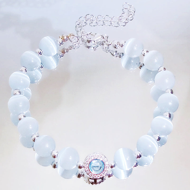 Natural Moonstone Bracelet – Calming Anxiety, Sleep Aid & Emotional Balance | Handmade Energy Jewelry｜KwangYin