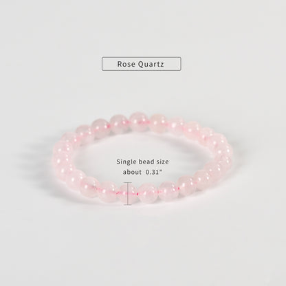 Natural Rose Quartz Bracelet – Love Energy & Emotional Healing, Handmade Adjustable Design | KwangYin