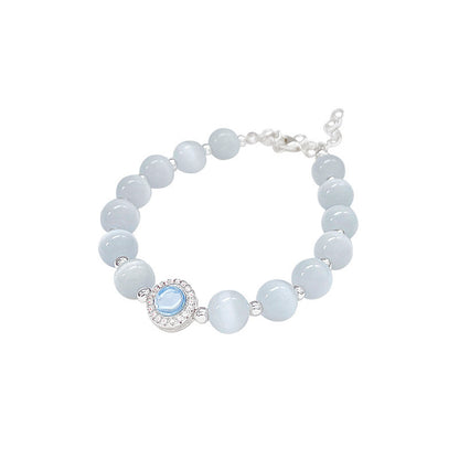 Natural Moonstone Bracelet – Calming Anxiety, Sleep Aid & Emotional Balance | Handmade Energy Jewelry｜KwangYin