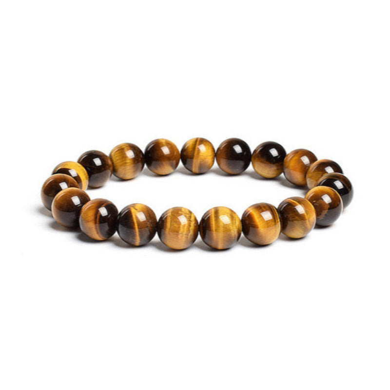 Natural Tiger Eye Bracelet – Stone of Courage, Confidence & Abundance for Men & Women | KwangYin