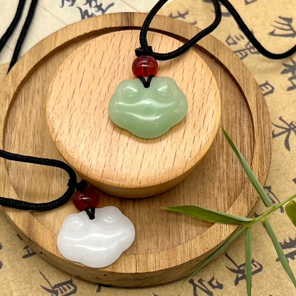 Harmony Cloud Talisman Duo – Minimalist Zen Couple's Necklace with Handwoven Auspicious Lock｜KwangYin