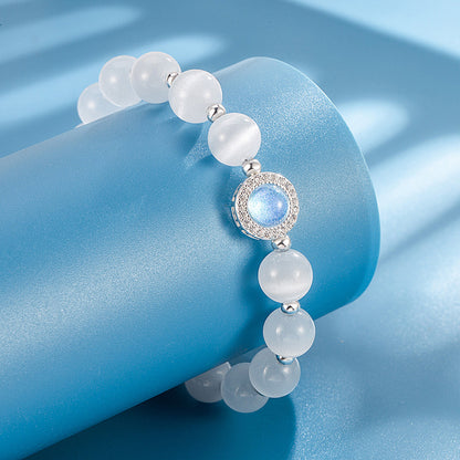 Natural Moonstone Bracelet – Calming Anxiety, Sleep Aid & Emotional Balance | Handmade Energy Jewelry｜KwangYin