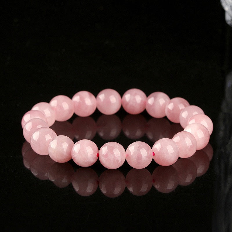 Natural Rose Quartz Bracelet – Love Energy & Emotional Healing, Handmade Adjustable Design | KwangYin