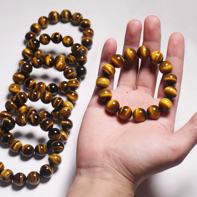 Natural Tiger Eye Bracelet – Stone of Courage, Confidence & Abundance for Men & Women | KwangYin